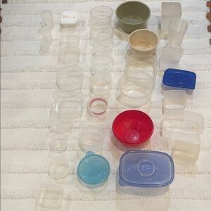 Bundle 34 Food Storage Container & 54 lids Set plastic assorted sizes variety